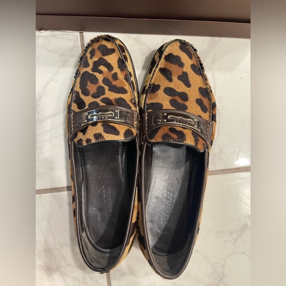 Bally Animal Print Calf Hair Loafers 9.5 Unisex - Picture 4 of 7